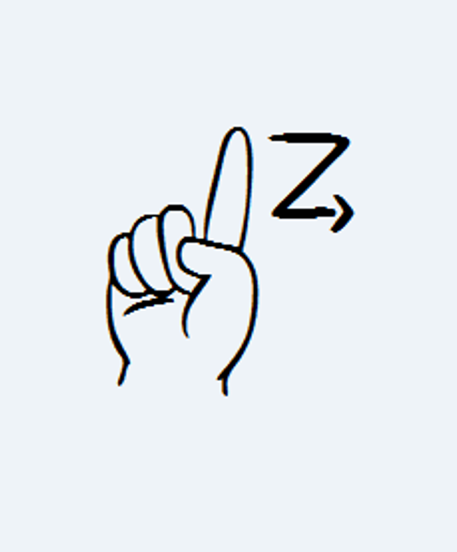 Z em Língua de Sinais